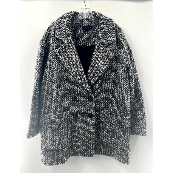 Hatch Jackets & Blazers - Hatch Maternity Black White Boucle Long Sleeve Double Breasted Jacket Coat 6/8